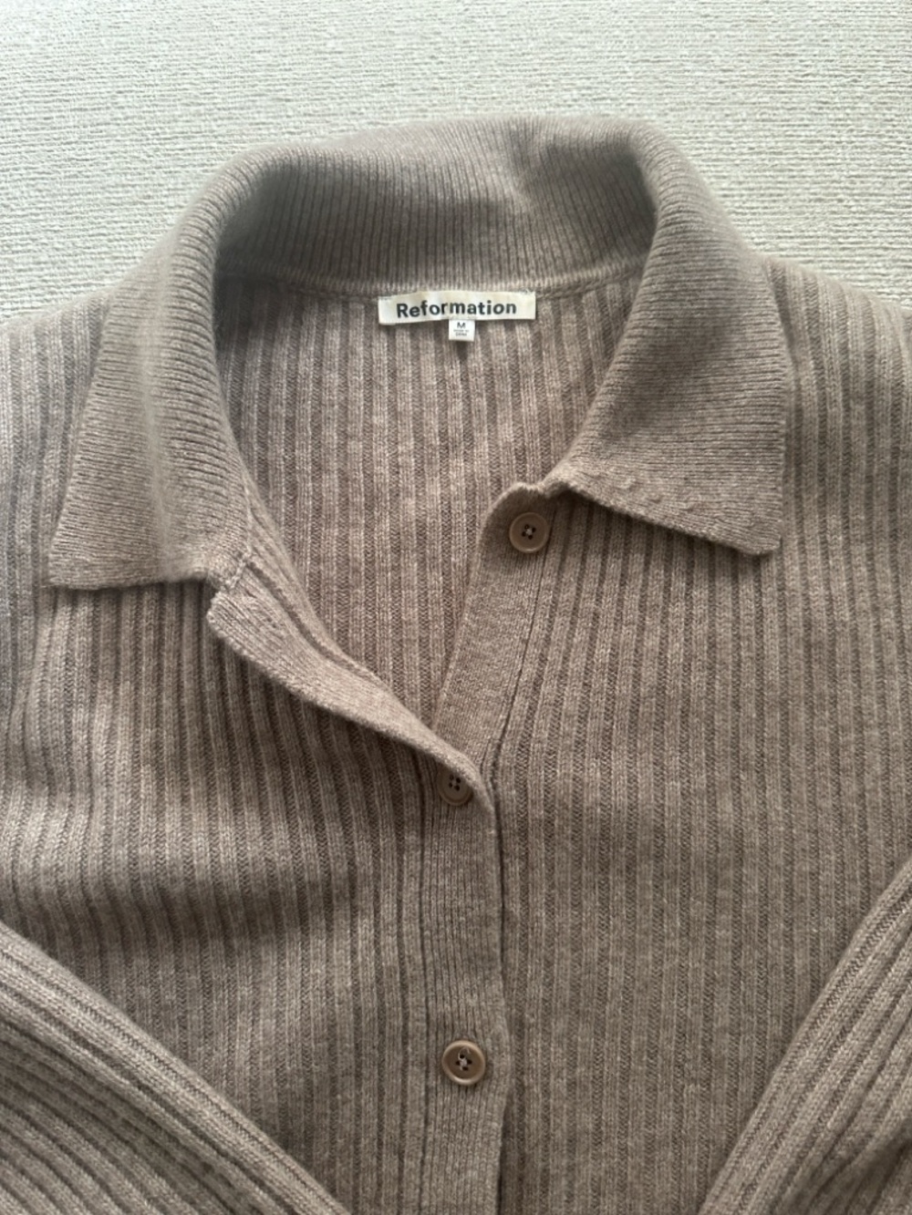 Reformation Oatmeal Fantino Cashmere Sweater - Picture 2 of 5